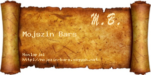 Mojszin Bars névjegykártya